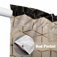 thumbnail image 4 of Brown Geometric Swag Valances for Windows, Kitchen Window Curtains Over Sink, Modern Abstract Art Ombre Window Treatment Curtains for Living Room/Bedroom Curtains 2 Panel Sets 36"x45", 4 of 8