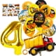 thumbnail image 1 of Set de globos para fiesta de cuarto cumpleaños con temática de vehículos de construcción, 1 of 2