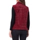 thumbnail image 3 of INSPIRE CHIC Chaleco de piel sintética elegante sin mangas con cremallera para mujer, ideal para uso casual, talla XS, color rojo, 3 of 6