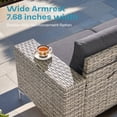 thumbnail image 6 of Ovios 4 Pieces Wicker Patio Furniture Sets Outdoor Conversation Sectional Sofa for Backyard Deck, 6 of 8