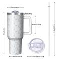 thumbnail image 2 of 40oz Tumbler with Handle and Straw, Vacuum Insulated Stainless Steel Travel Mug, Fits Car Cup Holder, Diamond Sequins Print, 2 of 6
