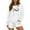 White, variant on YUEHUA Womens Two Piece Outfits Bow Graphic Print Hoodie Sweat Shorts Set Oversized Sweatshirt and High Waist Tracksuit