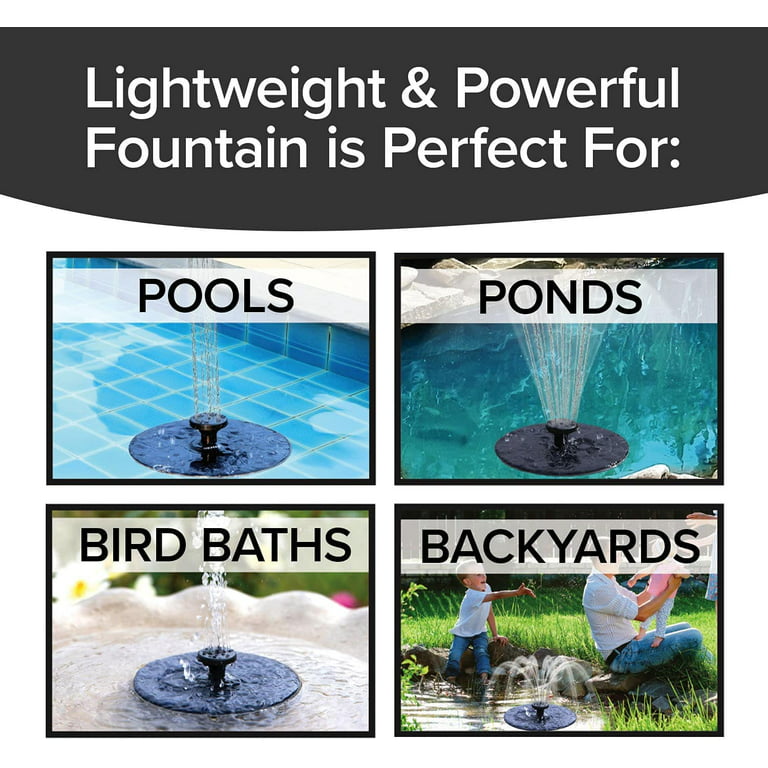 as by Water Ponds, Hose, TV, Solar Pocket Power Pools Seen Fountain, and Fountain Plastic on Fast