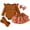 Brown, variant on Kakishop Toddler Baby Girls Halloween Outfits Sleeveless Flower Print Dress Long Sleeve Ruffle Coat Bow Headband Clothing Sets Girl Toddler Clothes,Yellow