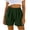 Army Green—Womens Shorts Summer Casual, variant on Linen Shorts for Women 5 Inch Inseam Drawstring Casual Shorts Lightweight Elastic Waisted Ruched Shorts Summer Beach Resort Wear Black S