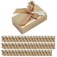 thumbnail image 3 of 50 cajas de regalo de papel para recuerdos de boda, dulces, recuerdos, con lazo dorado., 3 of 14