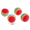 thumbnail image 2 of Juguete interactivo para gatos con forma de bola de arcoíris a rayas y burbujas, suministros para gatos, suministros para gatos y perros, 2 of 5