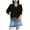 Black, variant on Sweater for Women Hollow Out Long Sleeve Patchwork Ribbed Knitted Solid V Neck 2025 Fall Outfits
