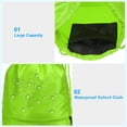 thumbnail image 3 of Uxcell Drawstring Backpack Bag Drawstring Gym Bag with Zip Pocket for Women Men Green, 3 of 5