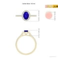thumbnail image 4 of ANGARA Natural Oval Tanzanite Halo Ring with Diamond Accents in 14K Yellow Gold for Women (Size-7x5mm) | December Birthstone, Birthday, Anniversary, Jewelry Gift for Women | Natural Tanzanite Ring, 4 of 9