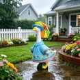thumbnail image 5 of AuroraX Porch Goose Clothes Set 23" 19" Porch Goose Outfits Raincoat for all The Seasons Summer Seasonal Fall Lawn Garden Decor Yard Goose Decor Blue, 5 of 6