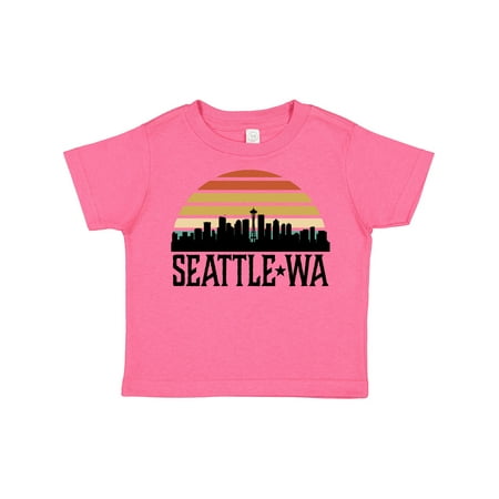 

Inktastic Seattle Washington Skyline Sunset Gift Toddler Boy or Toddler Girl T-Shirt