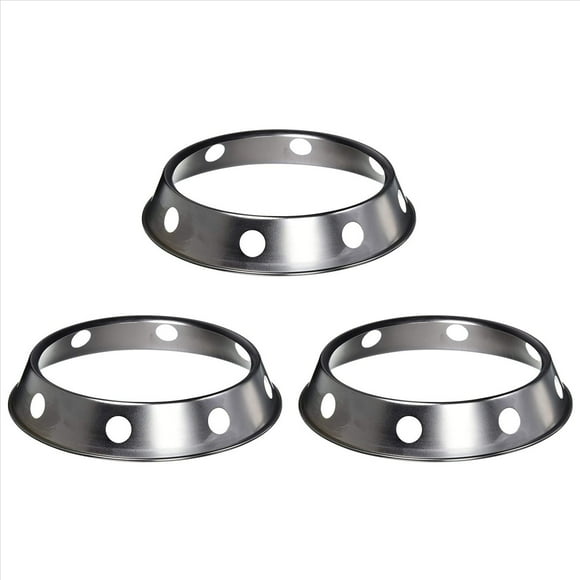 3X el Soporte Universal de Wok SartéN Soporte de Estante Anillo de Wok / Fondo Redondo MetáLico TamañO Universal para Estufa de Gas Sartenes