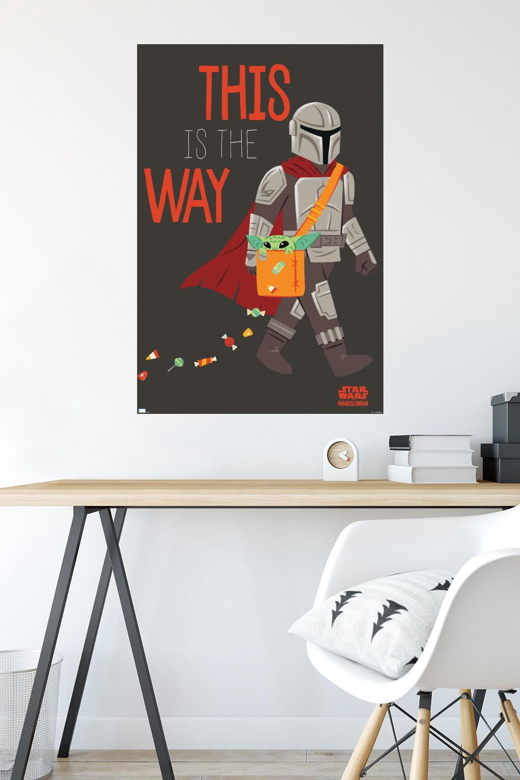 Star Wars: The Mandalorian - Mando Trick Or Treat Wall Poster, 22.375" x 34"