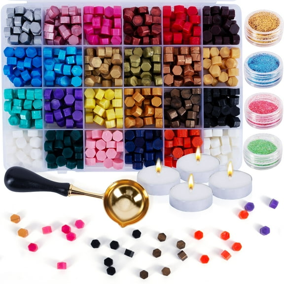 HOPPLER 648 Starter or Refill Wax Seal Kit for Making wax Seals with Sealing Wax