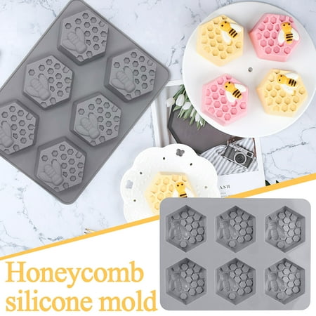 

Tepsmf Silicone Molds For Baking 6-Hole Honeycomb Honeycomb Chocolate Mooncake Mold Diy Baking Tool