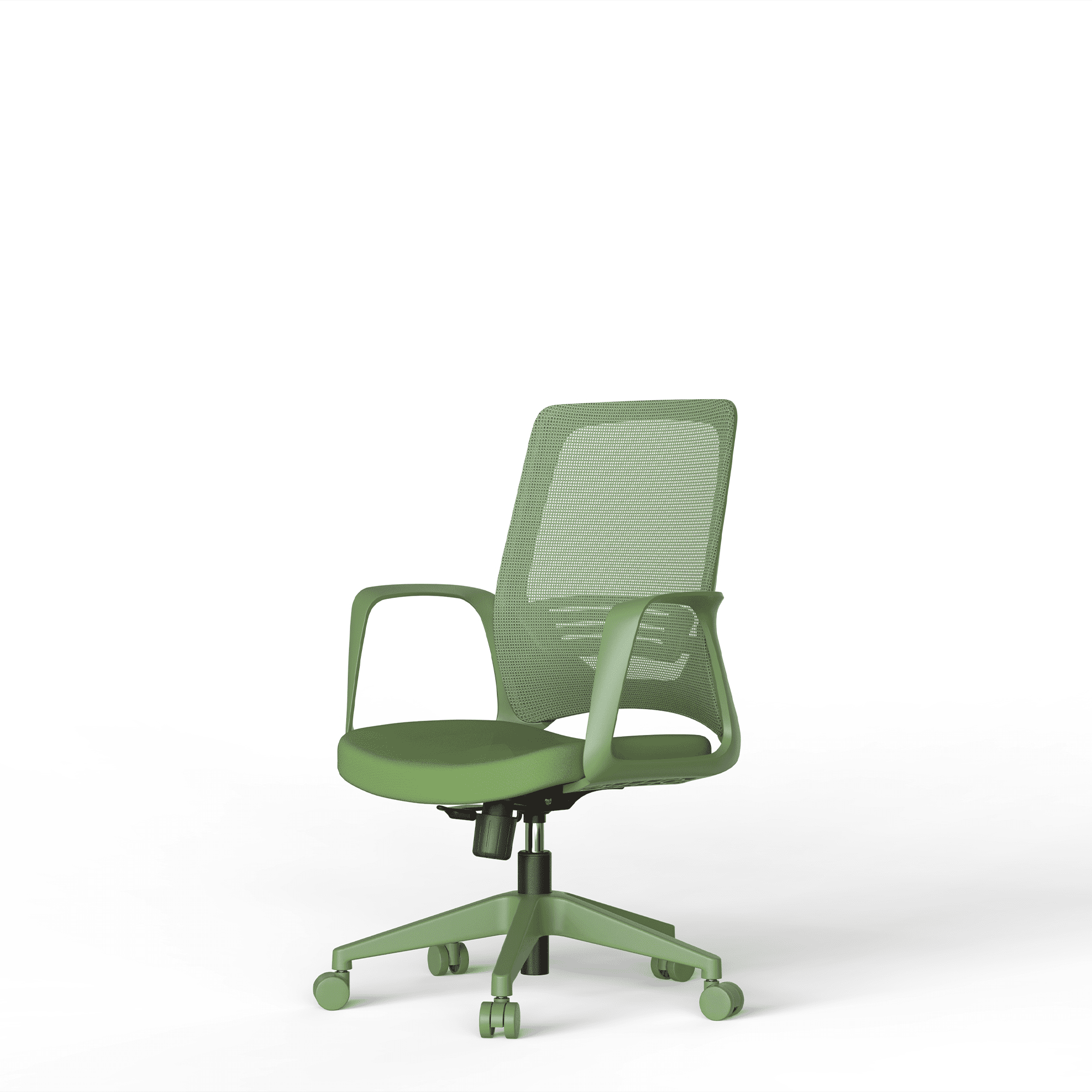 Executive Office Ergonomic Mesh Chair 350LBS, Office Seating, Mesh Fabric, Comfortable Sitting, Integrated Armrest, Lifting, Swivel Net Chair (Green)