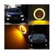 thumbnail image 3 of 12v 3inch Universal Cob Led Drl Driving Lights White+yellow Angel Eyes Fog Lamp Headlight Bulbs Rou, 3 of 5