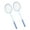 Macaroon Blue, variant on Badminton Racquet Set, 2 Player Badminton Set High Value Sponge Handle Lightweight with 1 Carry Bag 3 Shuttlecocks Portable Badminton Racket Set