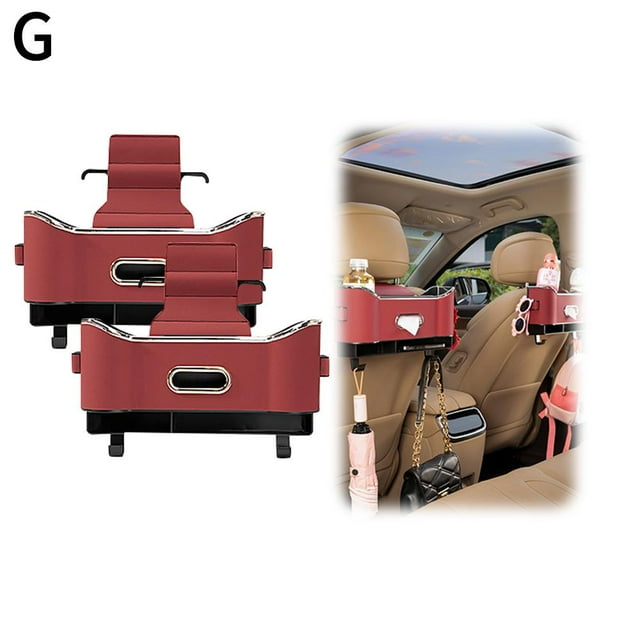 Car Seat Storage Box,Multifunctional Car Seat Back Storage Box,Multifunctional Car Logo Seat Back Storage Box,Universal back seat car organizer,Car Tissue Organizer Back Seat with 2 Drink Cup Holder