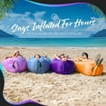 thumbnail image 2 of Nevlers Orange Inflatable Lounger with Travel Bag and Pockets, 2 of 9
