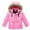 Pink, variant on lnmuld Kids Coats Girls Winter Hooded Jacket with Zipper Windproof Thicken Coat Warm Outwear Pockets for Toddler Kids Solid Color Size:7-8 Years