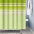 thumbnail image 3 of Tchckioa Waterproof Hooks Shower Curtain,60x72 Inch Bath Curtain for Bathroom Decor,Sage Green Striped, 3 of 6