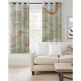 thumbnail image 2 of Sage Green Marble Blackout Curtains 54 Inches Long for Bedroom, Contemporary Abstract Fluid Art Thermal Insulated Room Darkening Black Out Window Curtain Panels Grommet Drapes for Living Room, 2 of 8