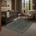 thumbnail image 2 of BERTHMEER 3'x5' Small Washable Area Rugs for Bathroom Bedroom Entryway Kitchen Rugs Non Slip Vintage Traditional Dorm Office Oriental Rugs,Deep Green, 2 of 5
