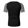 thumbnail image 5 of XIYON Men's T-Shirts Fashion Casual Color Block Short Sleeve Raglan Top T Shirts Comfortable Soft Fashion, 5 of 5