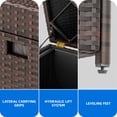 thumbnail image 6 of Dextrus Large Outdoor Storage Bench, 70 Gallon  PE Rattan Storage Box w/Handles and Soft Cushion,for Patio Garden,Brown, 6 of 10