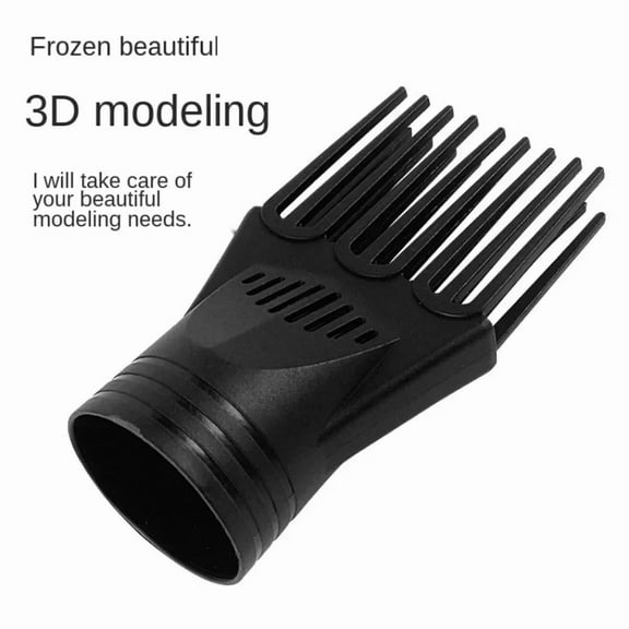 black  5cm Hair Nozzle Dryer Air Blow Collecting Wind Nozzle Comb Hair Diffuser Dryer Comb Heat Insulating Material for Salon Home Use