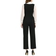 thumbnail image 3 of Allegra K Women's Casual Wide Leg Rompers Pockets Knit Overalls Jumpsuit, 3 of 5