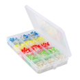 thumbnail image 1 of Shengyu 1000Pcs 3mm LED Assorted Light Emitting Diodes Diffused Round Color White/Red/Yellow/Green/Blue Kit with Plastic Box, 1 of 5