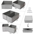 thumbnail image 4 of Criusia Organizador de cajones para ropa interior, 6 juegos de organizador plegable para cajones de ropa interior y divisores de armario, caja de almacenamiento para ropa, calcetines, ropa interior (6, 4 of 5