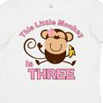 thumbnail image 4 of Inktastic Little Monkey Girl 3rd Birthday Girls Toddler T-Shirt, 4 of 5
