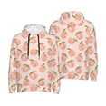 thumbnail image 6 of Bingfone Peach With Leaves Men's Drawstring Hoodie Long Sleeve Pocket Sweatshirts-4X-Large, 6 of 6