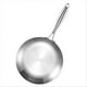 thumbnail image 1 of Stainless Steel 3 Ply Frying Pan Wok Pan Cooking Fried Steak 24cm, 1 of 5