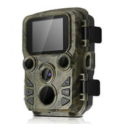 BYbrutek Mini Trail Cameras with Night Vision, 12MP 1080P HD Hunting Game Camera, 0.45S Motion Activated Wildlife Cameras, 2 PCS 850nm IR LEDs Range up to 65ft, IP56 Waterproof