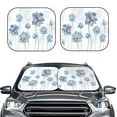 thumbnail image 2 of Naloa Pale Blue Lotus Flowers 2 Piece Foldable Car Sun Shades, Car Windshield Sunshade, Front Window Sunshade for Car, Truck, SUV - Large, 2 of 7