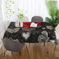 thumbnail image 6 of BZSMCE Square Tablecloth Crimson Elegance Pattern Tableclothes, 6 of 9