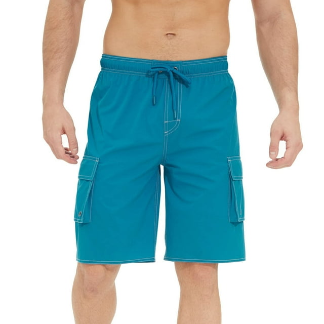 ohmzyzo Mens Swim Trunks Quick Dry Stretch Swim Shorts Mesh Lining Bathing Suits Swimwear Beach Shorts with Pockets