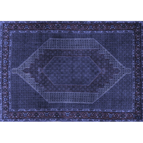 Ahgly Company Indoor Rectangle Persian Blue Traditional Area Rugs, 8' x 10'