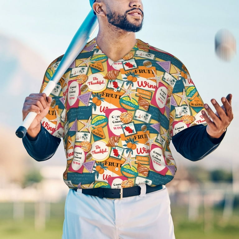 Haiem Hip Hop Hipster Baseball Jersey Button Down Shirts Sports