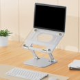 thumbnail image 2 of Laptop Support Stand with Thermal Ventilation, Firm Grip for Laptops Up to 17" Tablets Holder Bracket Adjustabl grey, 2 of 4