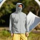 thumbnail image 2 of Mens Manga Larga Color Sólido con Capucha Cremallera Cardigan Hielo Seda Fina Chaqueta Protectora Solar para Uso Diario Al Aire Libre, 2 of 9