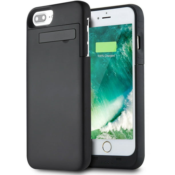 Apple IPhone 8 Plus / 7 Plus / 6 Plus / 6S Plus External Backup Case Charger Power Bank 4000mAh With Kickstand - Walmart.com