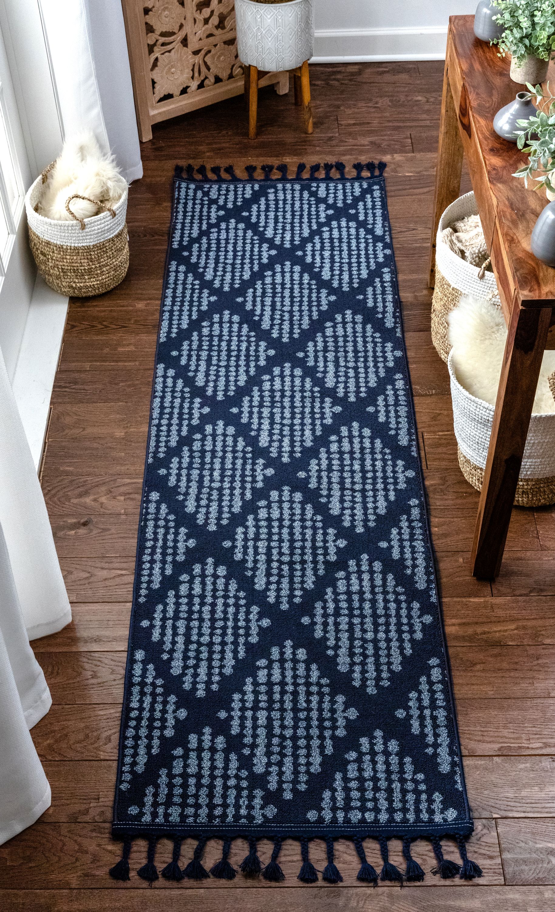 Well Woven Cenadora Dark Blue Moroccan Trellis Area Rug
