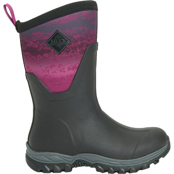 Muck Women's Arctic Sport II Mid, Black/Magenta Digi Fade Print