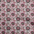 thumbnail image 1 of oneOone Cotton Flex Gray Fabric Asian Suzani Quilting Supplies Print Sewing Fabric By The Yard 40 Inch Wide, 1 of 5